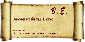 Beregszászy Ernő névjegykártya