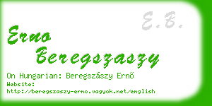 erno beregszaszy business card